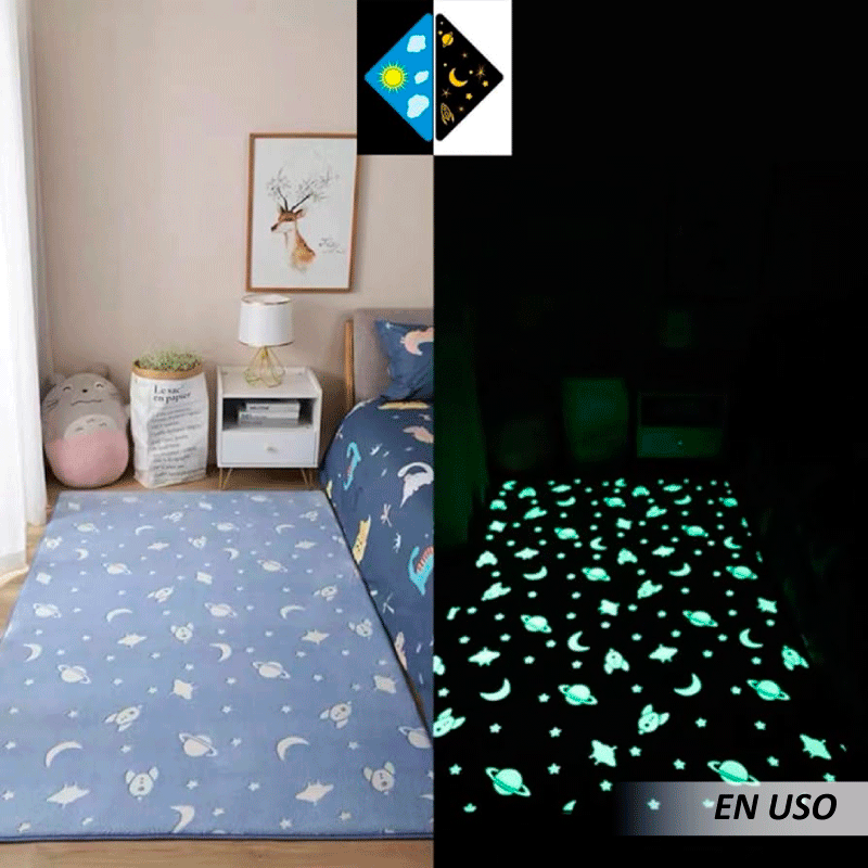 Alfombra antideslizante que brilla en la oscuridad